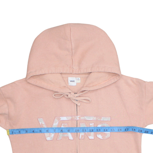 Vans Womens Pink Full Zip Hoodie XS Cotton Blend Casual Sweatshirt