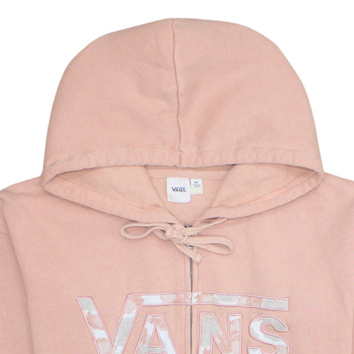 Vans Womens Pink Full Zip Hoodie XS Cotton Blend Casual Sweatshirt
