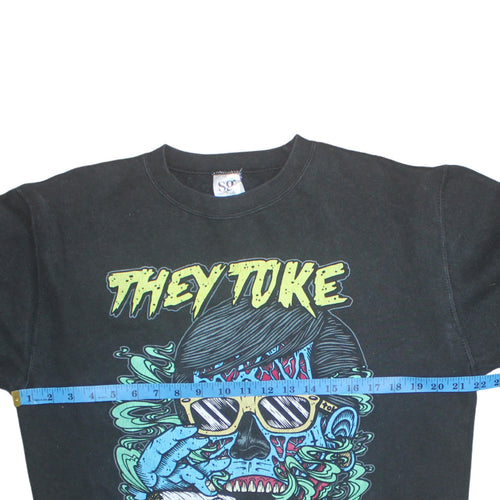SG Unisex Black Graphic Print Pullover Sweatshirt Size L