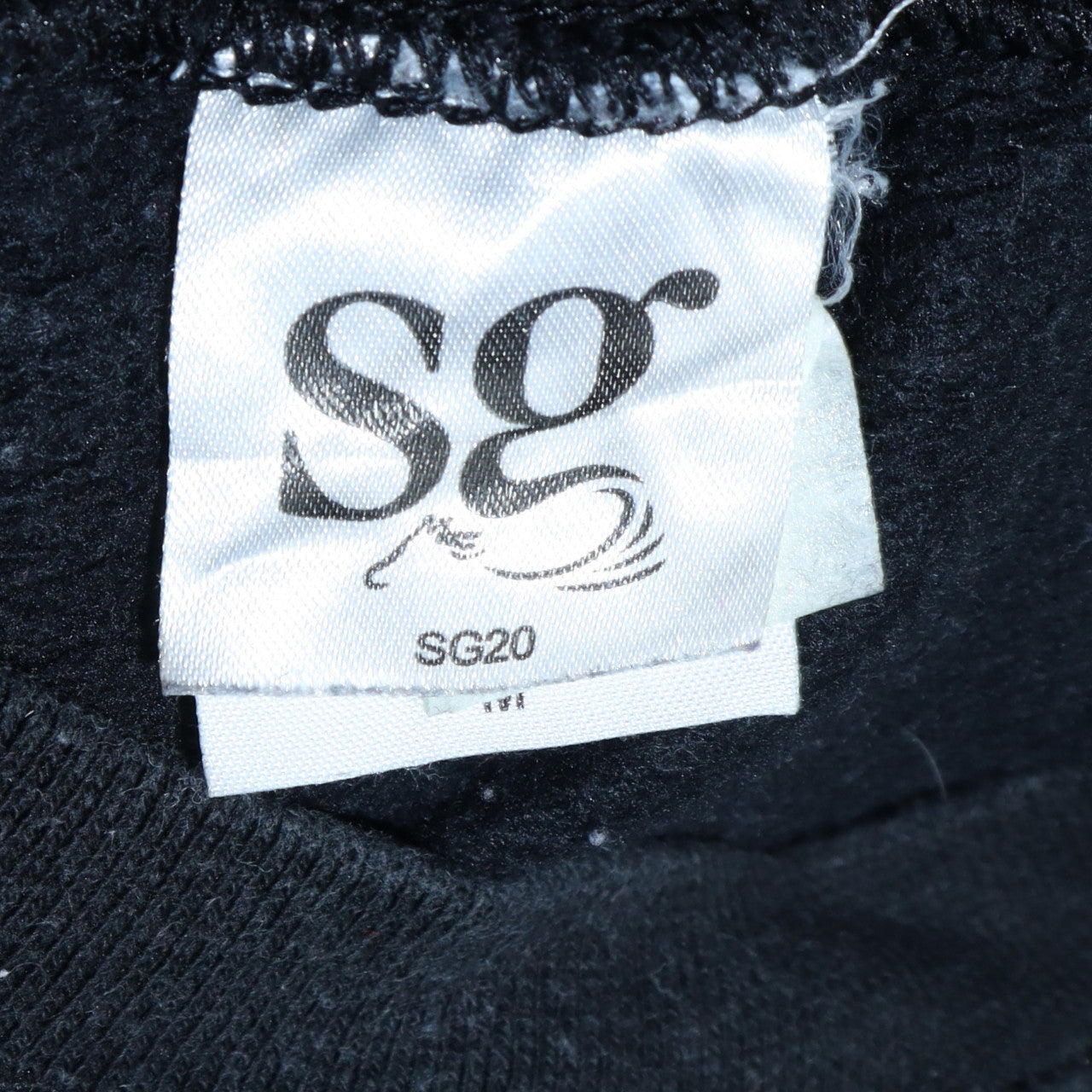 SG Unisex Black Graphic Print Pullover Sweatshirt Size L