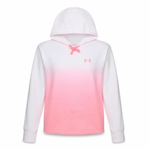 Under Armour Womens White Pink Ombre Pullover Hoodie Size Small Loose Fit