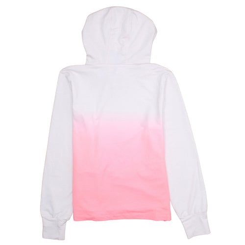 Under Armour Womens White Pink Ombre Pullover Hoodie Size Small Loose Fit