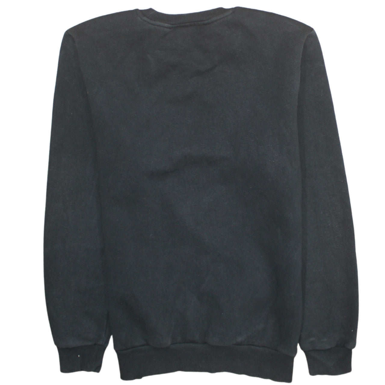 Adidas Boys Black 13-14 Years Pullover Fleece Sweatshirt Crew Neck Logo
