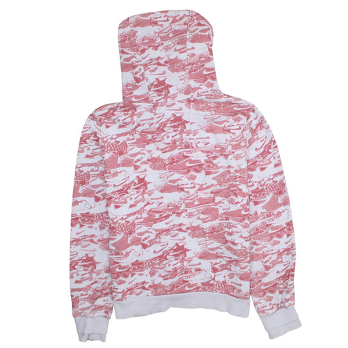 Nike Boys White Red Camouflage Pullover Hoodie XL Cotton Blend Sweatshirt