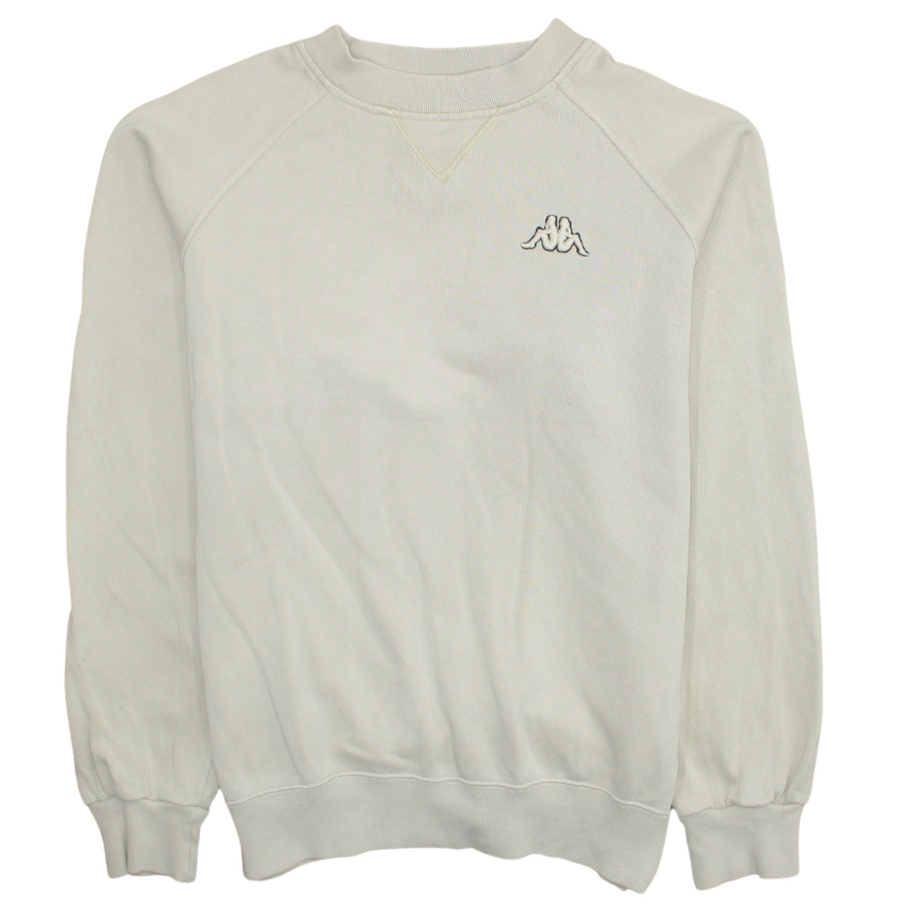 Kappa Women Beige Crew Neck Pullover Sweatshirt M Casual Cotton Blend