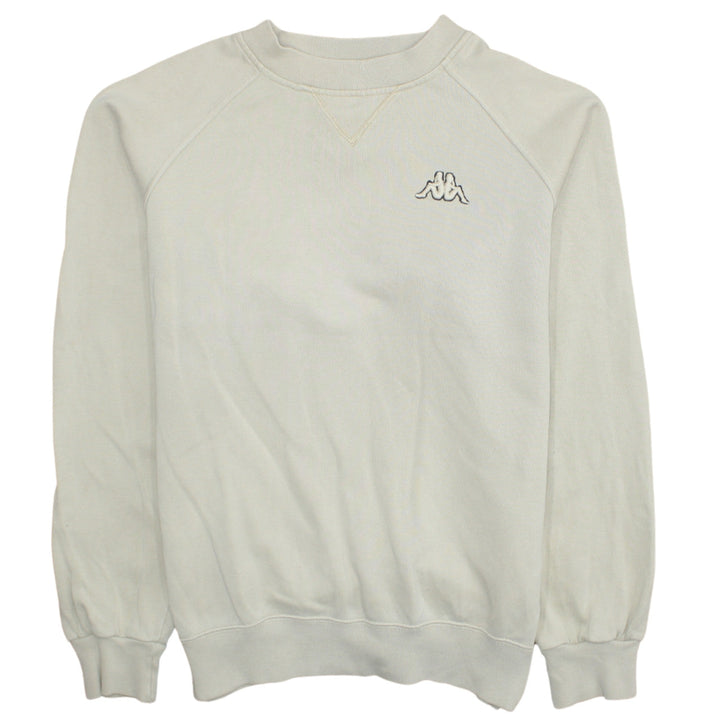 Kappa Women Beige Crew Neck Pullover Sweatshirt M Casual Cotton Blend