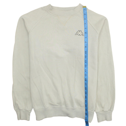 Kappa Women Beige Crew Neck Pullover Sweatshirt M Casual Cotton Blend