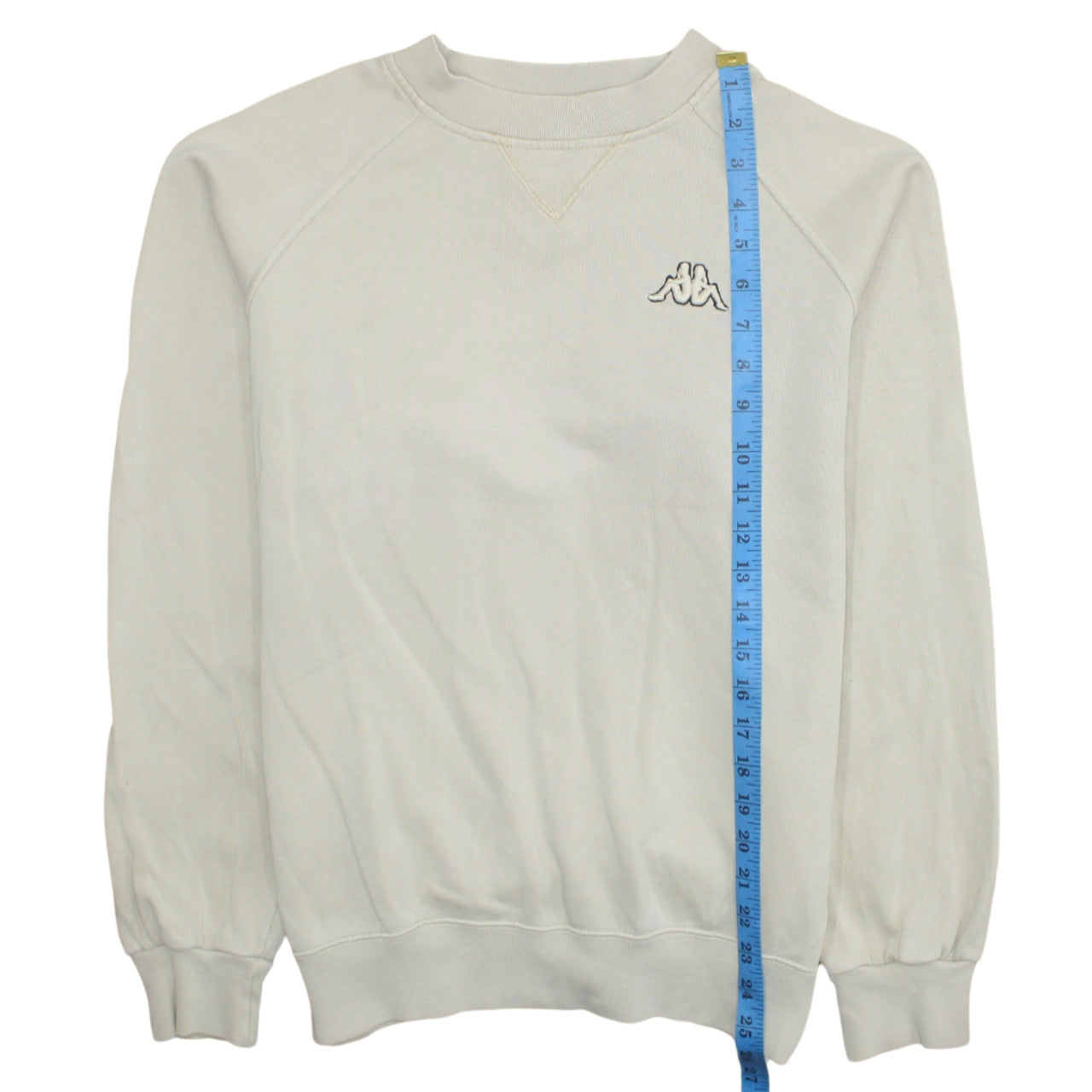 Kappa Women Beige Crew Neck Pullover Sweatshirt M Casual Cotton Blend