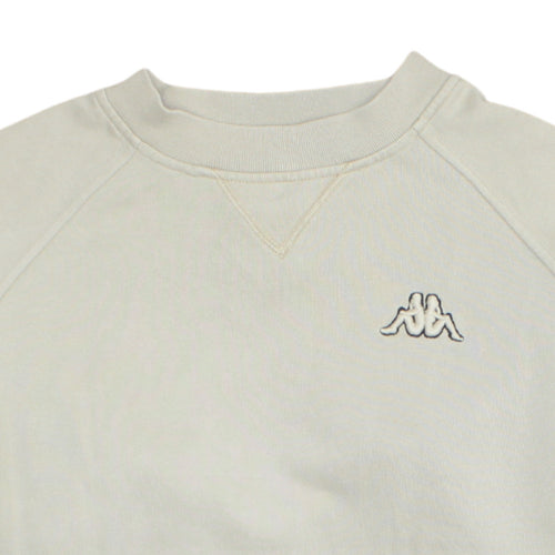 Kappa Women Beige Crew Neck Pullover Sweatshirt M Casual Cotton Blend