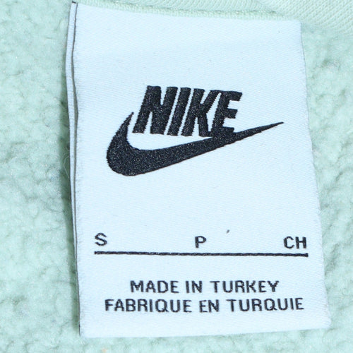 Nike Women Mint Green Pullover Hoodie Small Cotton Blend
