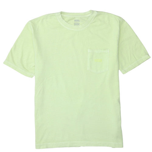 Vans Men's Green Small Crew Neck Cotton T-Shirt with Pocket