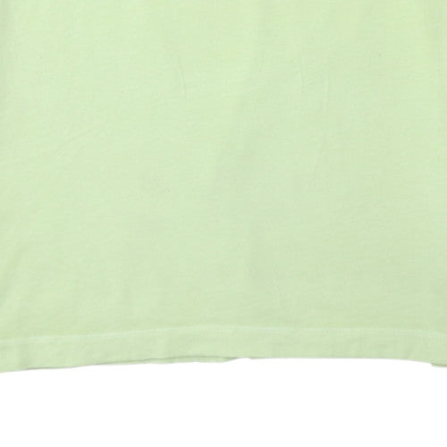 Vans Men's Green Small Crew Neck Cotton T-Shirt with Pocket