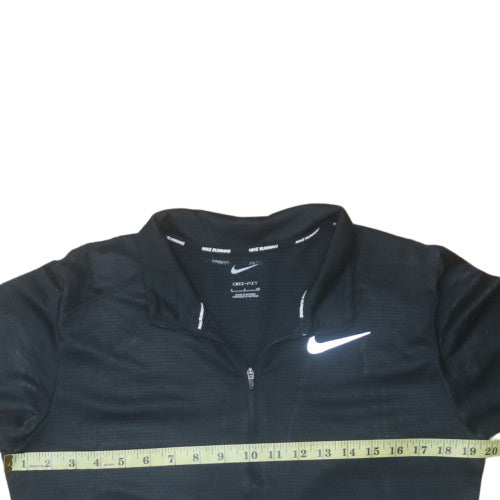 Nike Men's Black Dri-FIT 1/4 Zip Running Top Size S