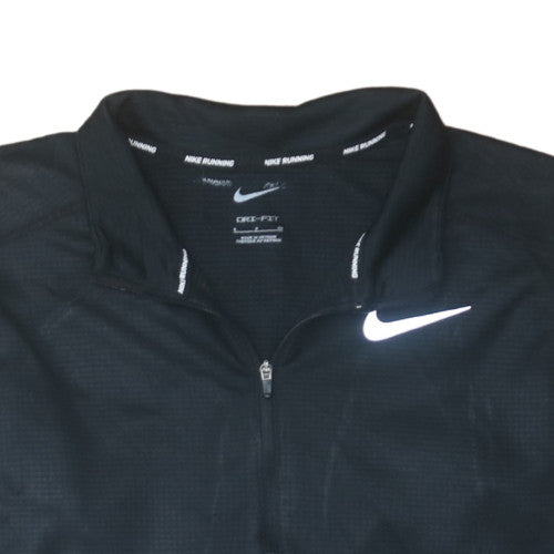 Nike Men's Black Dri-FIT 1/4 Zip Running Top Size S