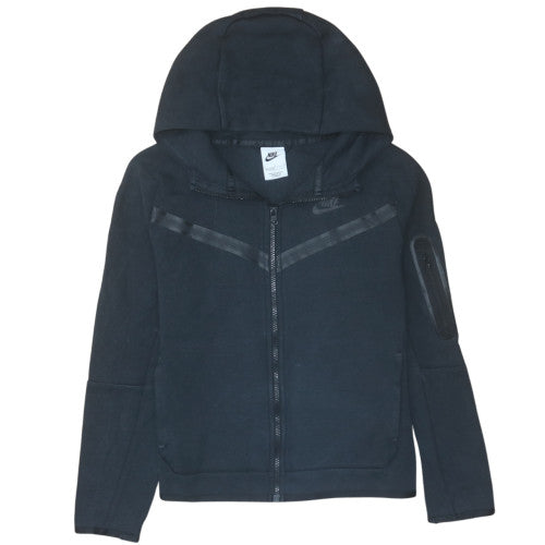 Nike Boys Black Full Zip Hoodie Size L 147-158cm Hooded Sweatshirt