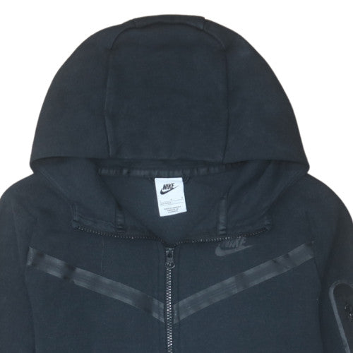 Nike Boys Black Full Zip Hoodie Size L 147-158cm Hooded Sweatshirt