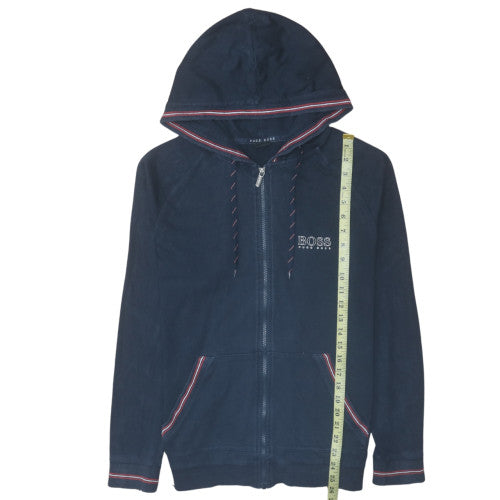 Hugo Boss Mens Blue Full Zip Hoodie Size M Regular Fit