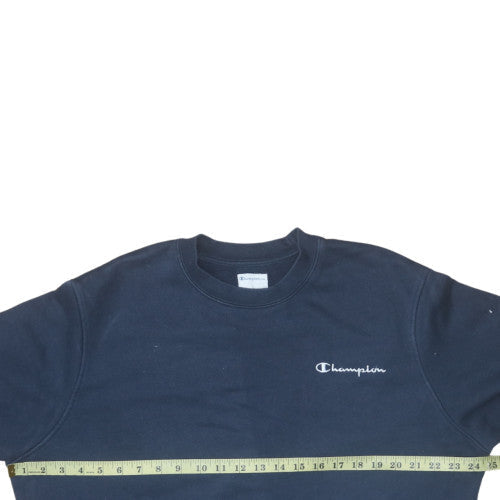 Champion Men's Navy Blue Crew Neck Sweatshirt L Cotton Blend