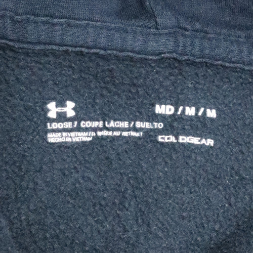 Under Armour Men's Black Full Zip Hoodie Size M Fleece ColdGear