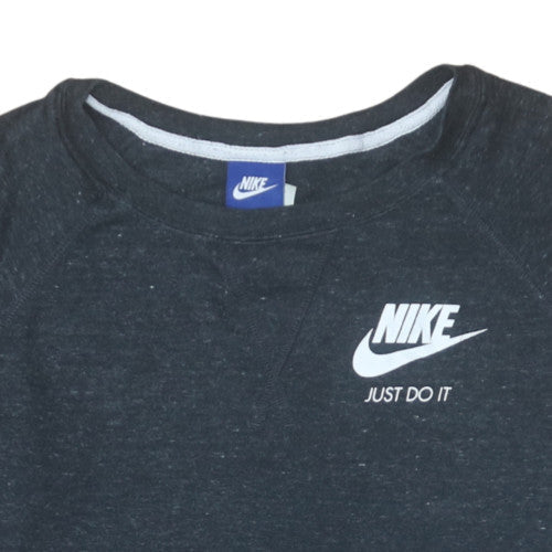 Nike Men's Black Long Sleeve Just Do It Crew Neck T-Shirt Size M