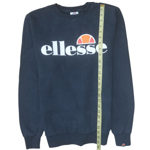 Ellesse Womens Navy Blue Crew Neck Pullover Sweatshirt UK 8