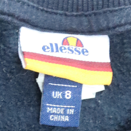 Ellesse Womens Navy Blue Crew Neck Pullover Sweatshirt UK 8