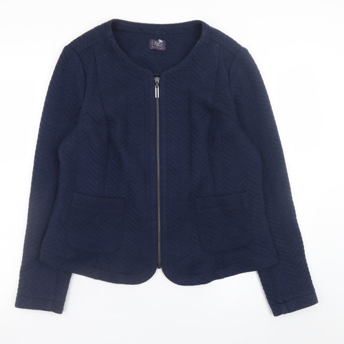 Marks and Spencer Women Blue Size 16 Full Zip Basic Jacket