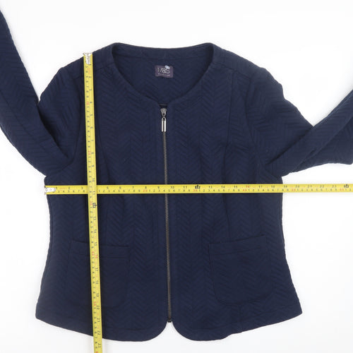 Marks and Spencer Women Blue Size 16 Full Zip Basic Jacket