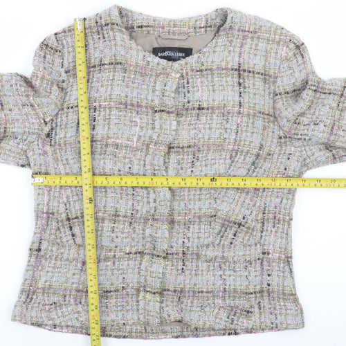 Barbara Lebek Women’s Multicoloured Tweed Jacket Size 12 Classic Style