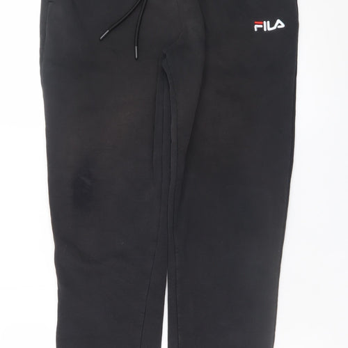 Fila Men's Black Jogger Sweatpants M Casual Elastic Waist