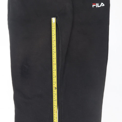Fila Men's Black Jogger Sweatpants M Casual Elastic Waist