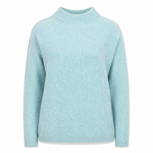 Crew Clothing Women’s Blue Wool Mock Neck Jumper Size 8