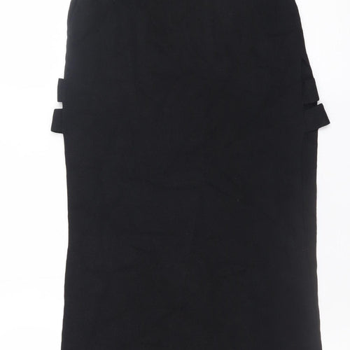 River Island Women’s Black Shift Knit Dress Size 10 Sleeveless Classic