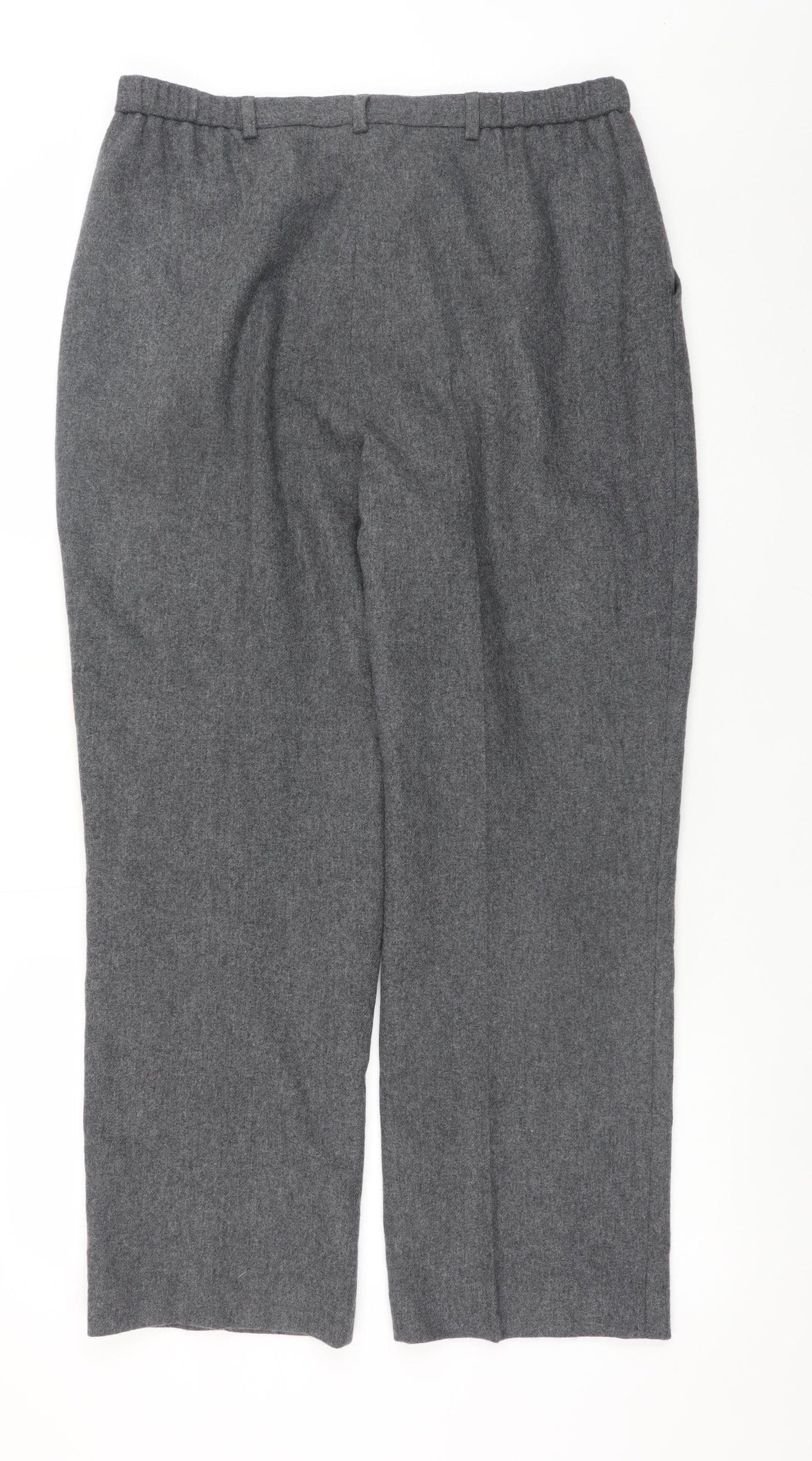 Cotswold Collections Women Grey Wool Dress Pants Size 16 Classic Fit