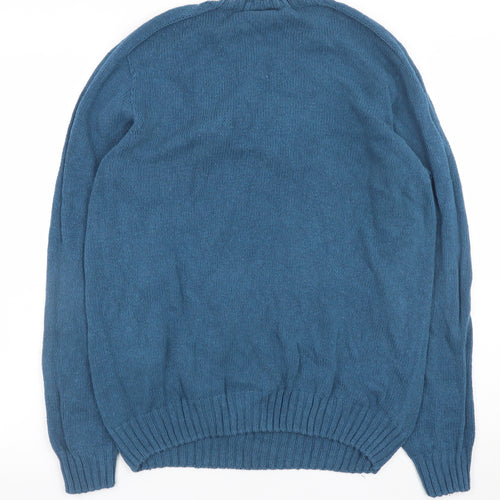 Sweater Shop Men's Blue Penguin Christmas Jumper Size M