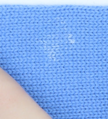 Damart Women's Blue Collared Henley Knit Jumper Size 10/12