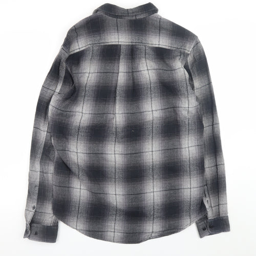 Next Men's Grey Plaid Long Sleeve Button-Up Casual Shirt M