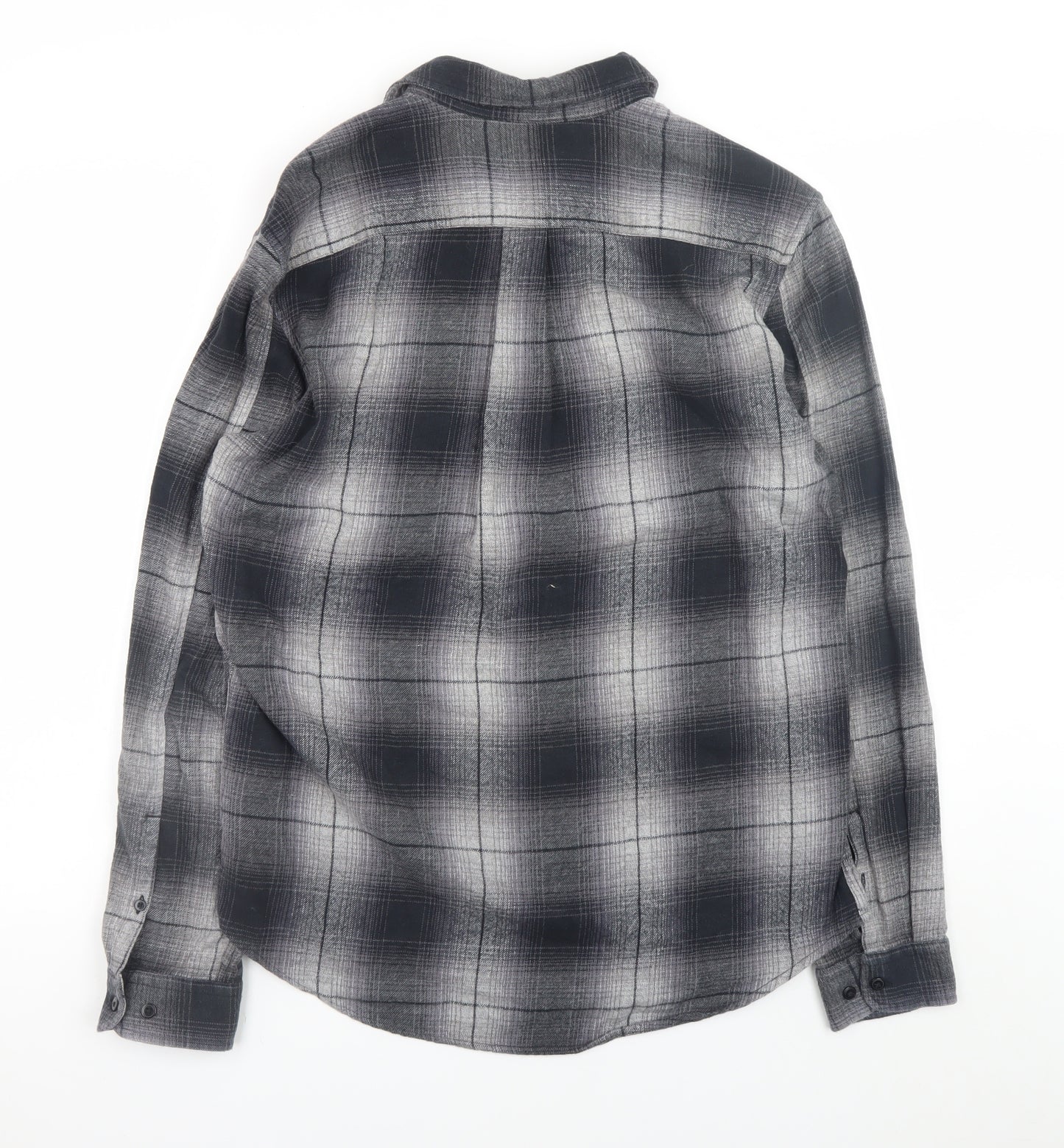 Next Men's Grey Plaid Long Sleeve Button-Up Casual Shirt M