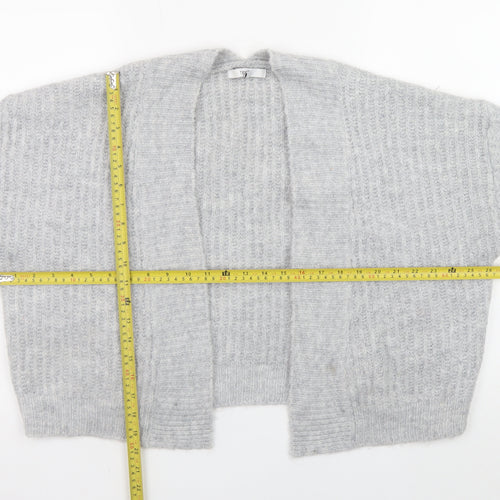 Next Women Grey Chunky Knit Cardigan M Relaxed Fit Long Sleeve