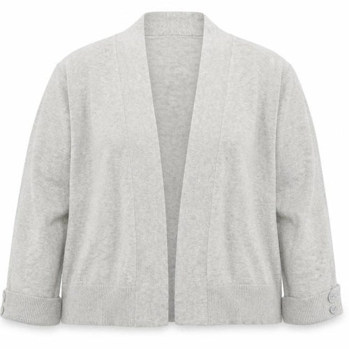 Wallis Women’s Grey Cardigan XL Cotton Blend Knit Open Front