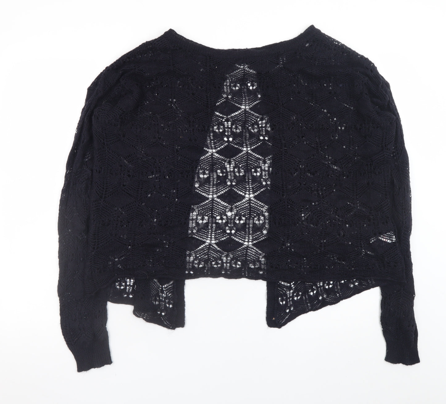 Topshop Tall Women's Black Open Knit Cardigan UK 14