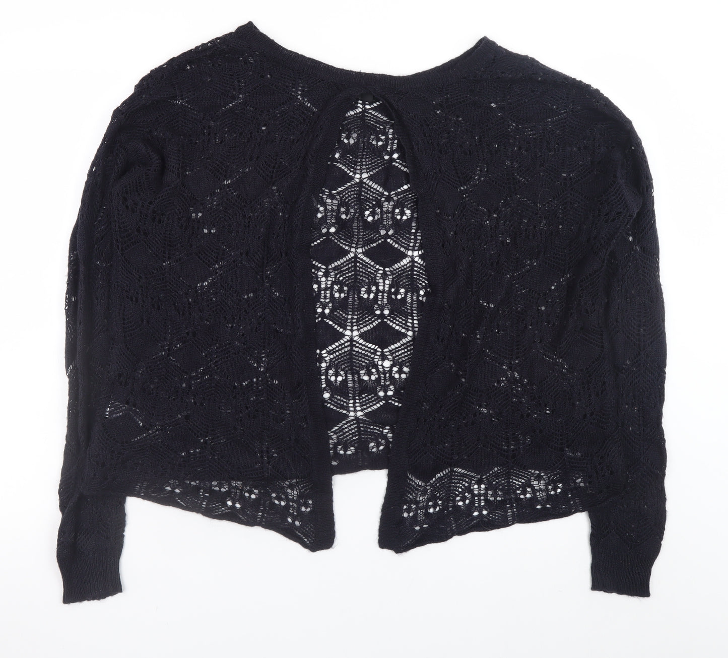 Topshop Tall Women's Black Open Knit Cardigan UK 14
