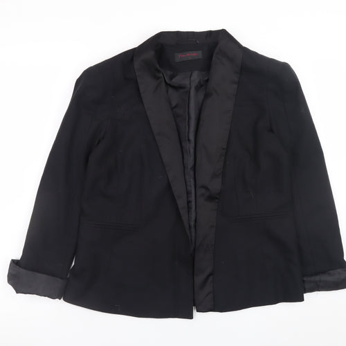 Miss Selfridge Women’s Black Blazer Jacket Size 12 Classic Mid-Length