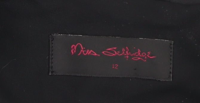 Miss Selfridge Women’s Black Blazer Jacket Size 12 Classic Mid-Length