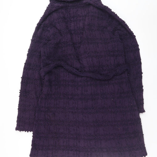 Monsoon Women’s Purple Knit Belted Long Cardigan Size 14