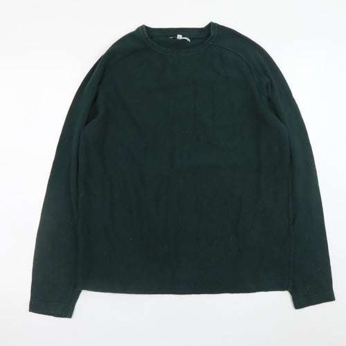 Red Herring Men's Green Cotton Crew Neck Pullover Jumper Size L