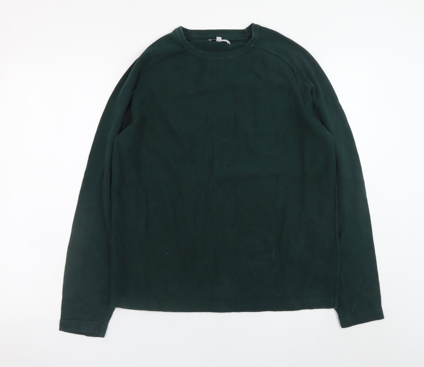 Red Herring Men's Green Cotton Crew Neck Pullover Jumper Size L