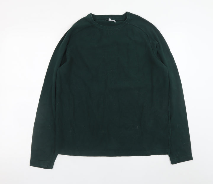 Red Herring Men's Green Cotton Crew Neck Pullover Jumper Size L