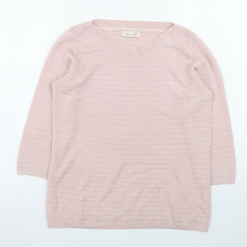 Marks and Spencer Per Una Women's Pink Size 14 3/4 Sleeve Knit Jumper