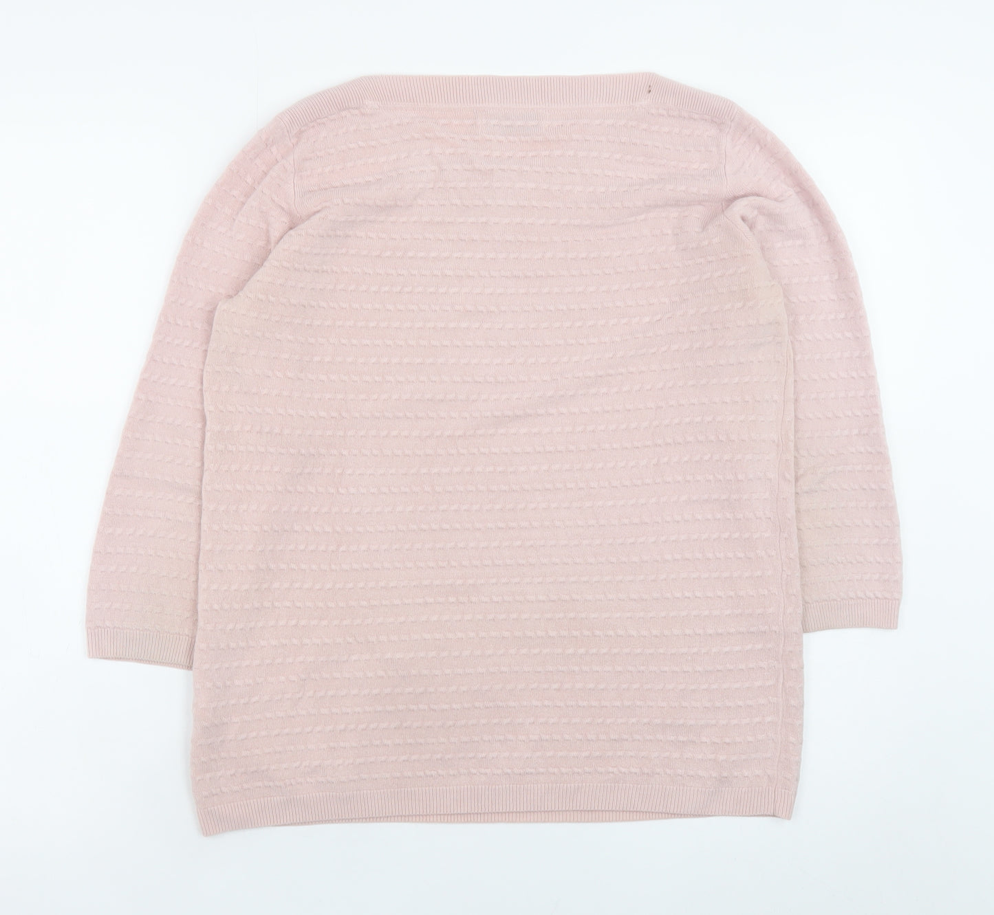 Marks and Spencer Per Una Women's Pink Size 14 3/4 Sleeve Knit Jumper